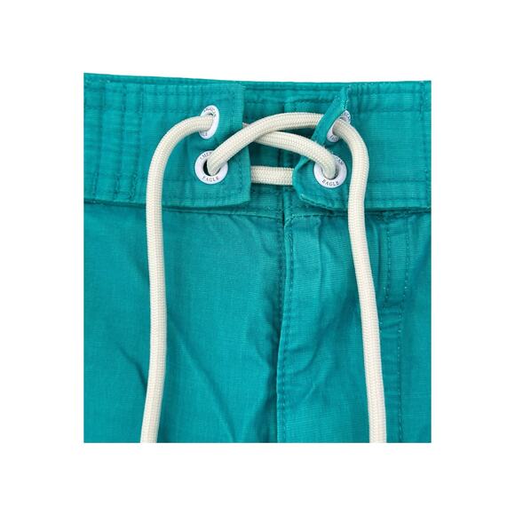 American Eagle Swim Trunks Mens Medium Board Shorts Green Pockets Beach Pool - Picture 3 of 8